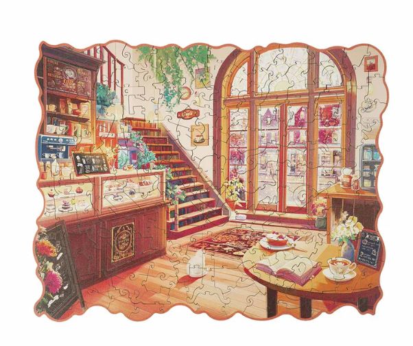 ROETA006 Rowood Cozy Winter Café 200 Piece Wooden Jigsaw Puzzle