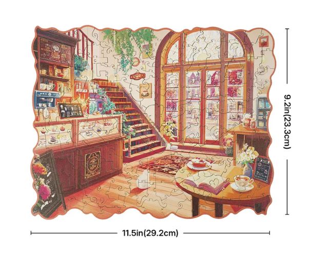 ROETA006 Rowood Cozy Winter Café 200 Piece Wooden Jigsaw Puzzle