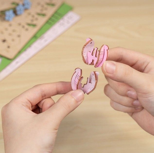 ROETF003, Rolife Pink Lily of the Valley 3D Wooden Puzzle