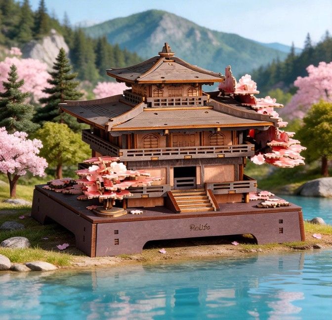 ROETGA07 Rolife Sakura Pavilion 3D Wooden Puzzle
