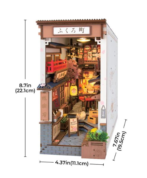 ROETGB11 Rolife Sakura Wine Alley DIY Book Nook Shelf Insert