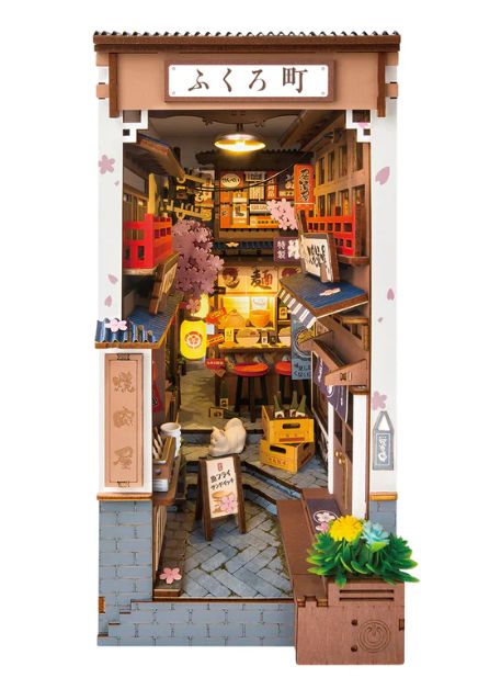 ROETGB11 Rolife Sakura Wine Alley DIY Book Nook Shelf Insert