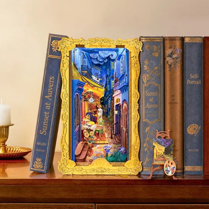 ROETGB25 Rolife Starry Night Café DIY Book Nook