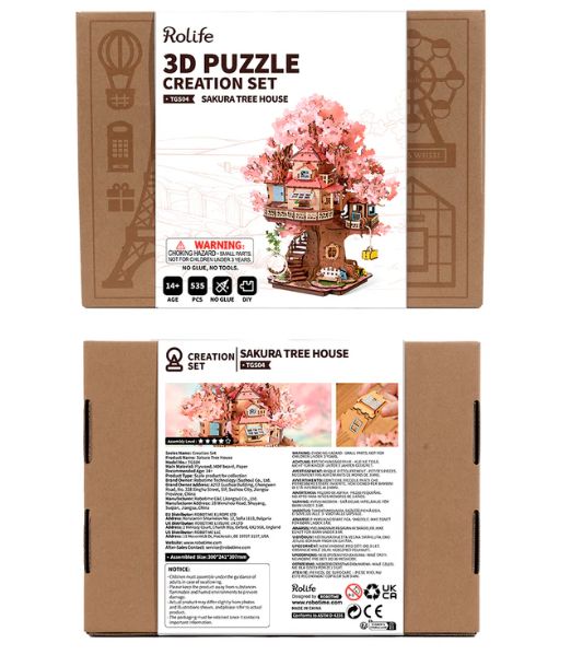 ROETGS04 Rollife Sakura Tree House 3D Wooden Puzzle