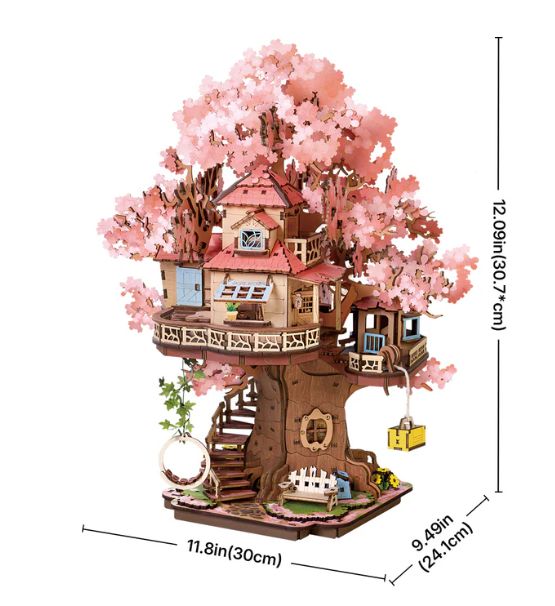 ROETGS04 Rollife Sakura Tree House 3D Wooden Puzzle