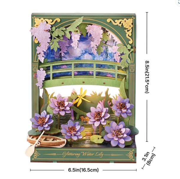 ROETH001 Rowood Glittering Water Lily 3D Wooden Puzzle