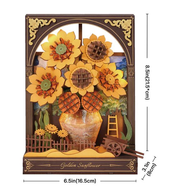 ROETH002 Rowood Golden Sunflower 3D Wooden Puzzle