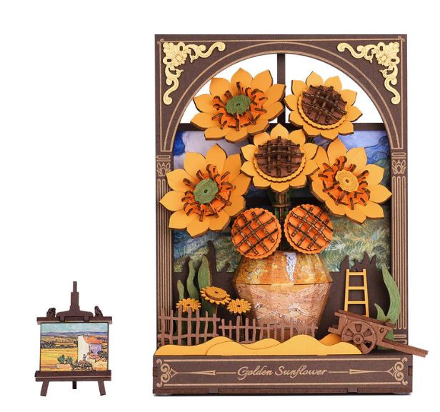 ROETH002 Rowood Golden Sunflower 3D Wooden Puzzle