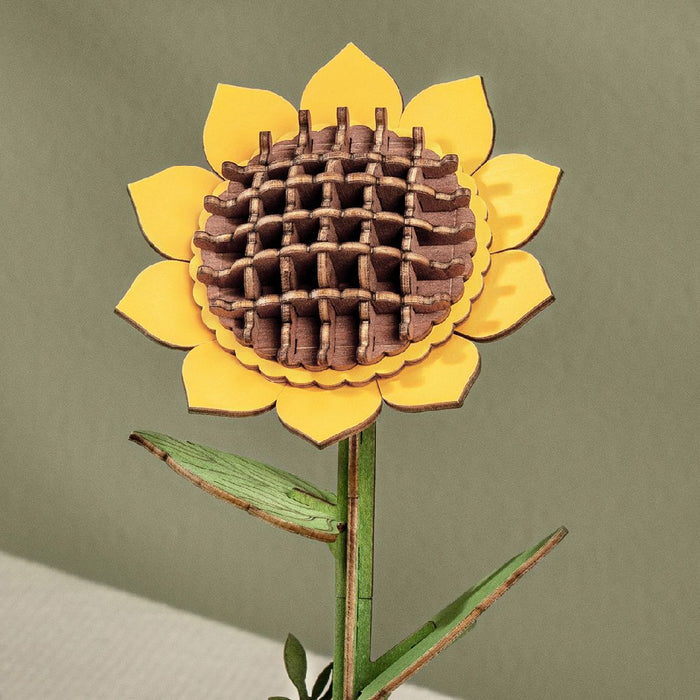 ROETW011 3D Wood Puzzle ROWOOD Sunflower