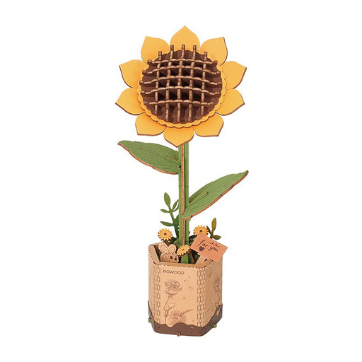 ROETW011 3D Wood Puzzle ROWOOD Sunflower