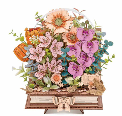ROETW04H Rowood Wooden Blooming Book 3D Wooden Puzzle