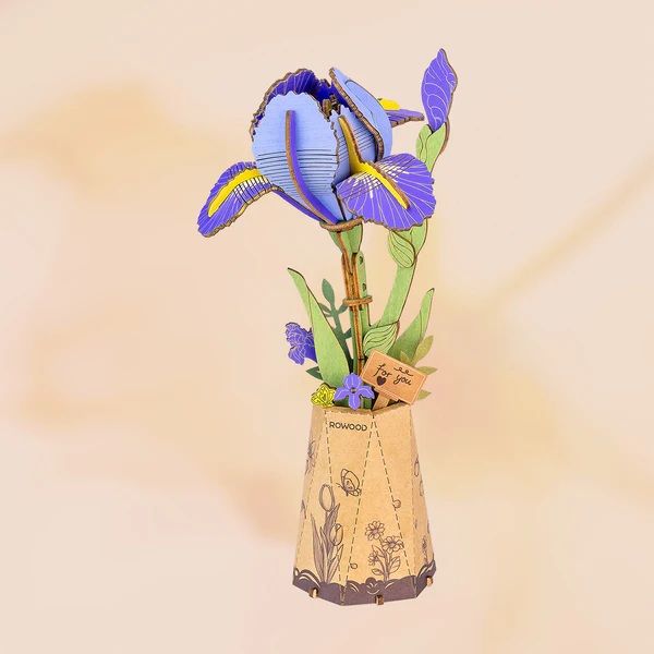 ROETW121 Rowood DIY Purple Iris 3D Wooden Puzzle