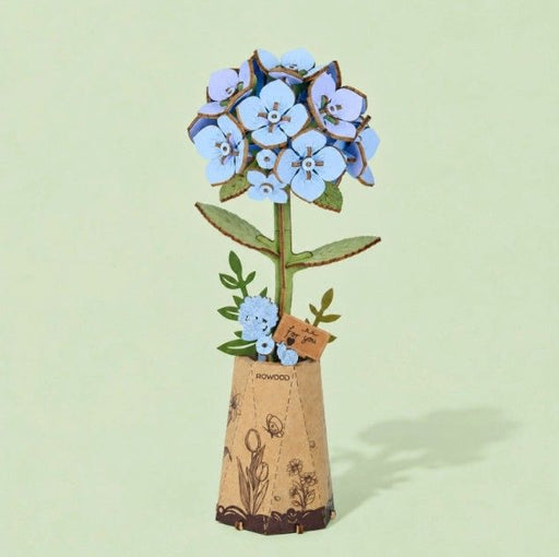 ROETW141 Rolife Blue Hydrangea 3D Wooden Puzzle