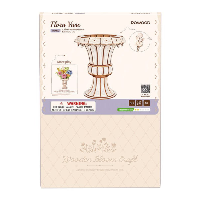 ROETWM02 ROKRFlora Vase 3D Wooden Puzzle