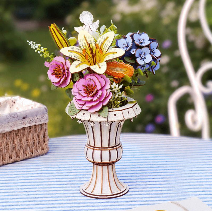 ROETWM52 Rowood Misty Pink Bouquet 3D Wooden Puzzle