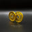 SEHREEFS240 Reefs 1.9 Gold "SHIELD" Aluminum Beadlock Wheels W/Hubs (2)