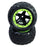 BZN540094 Turbo Slyder & Slyder ST Wheels/Tires Assembled (Black/Green)
