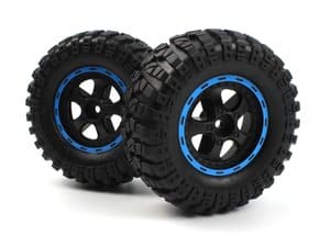 BZN540184 Smyter Desert Wheels/Tires Assembled (Black/Blue)