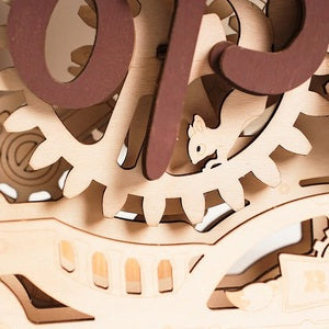 ROELK506 Open Closed Sign, 3D Wooden Puzzle - Mechanical Wood Models