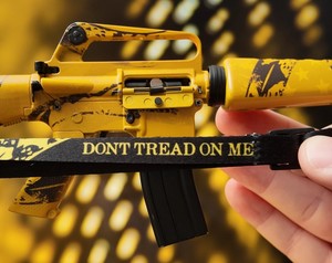 GOA16-TREAD GoatGuns M16A1 "Don’t Tread" Metal Diecast Kit - Black/Yellow
