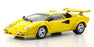 KYO08320Y 1/18 Scale Lamborghini Countach LP5000 Quattrovalvole Yellow Model Diecast Car