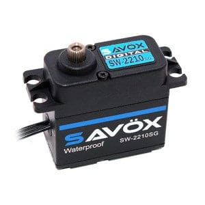 SAVSW2210SG-BE Waterproof Premium, High Voltage, Brushless, Digital Servo 0.11 sec / 555oz @ 7.4V -Black Edition