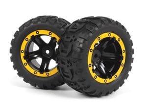 BZN540260 Slyder MT Wheels/Tires Assembled (Black/Yellow)