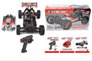 COR00287-R Syncro-4 1/8 4S Brushless Off Road Buggy, RTR, Red