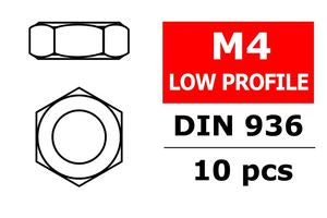 COR3104-40 Écrou à profil bas, M4, 10 pcs