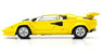 KYO08320Y 1/18 Scale Lamborghini Countach LP5000 Quattrovalvole Yellow Model Diecast Car