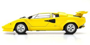 KYO08320Y 1/18 Scale Lamborghini Countach LP5000 Quattrovalvole Yellow Model Diecast Car