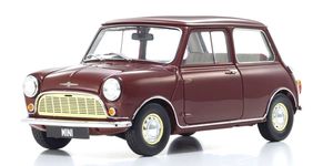 KYO08964R 1/18 Scale Morris Mini Minor Cherry Red Model Diecast Car