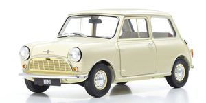 KYO08964W 1/18 Scale Morris Mini Minor Old English White Model Diecast Car