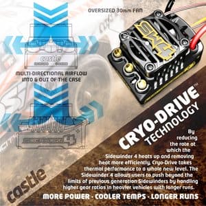 CSE010-0164-08 Sidewinder 4 Sensorless ESC SCT Edition w/1412-2100 Sensor Ready Motor