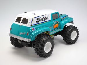 TAM47497 RC Squash Van, GF-02 Green/White Painted Body