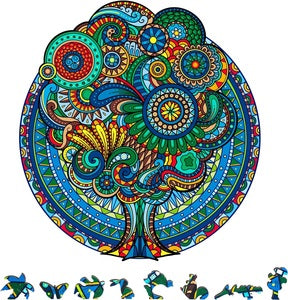 ZCPFR1000 Floral Retro Wooden Jigsaw Puzzle, 1000 pcs