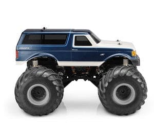 JCO0466 1989 Ford Bronco Monster Truck Clear Body, Fits 7" Width & 10.5" Wheelbase