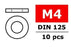 COR3201-40 Washer M4 - Galvanized Steel - 10 pcs