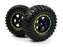 BZN540183 Smyter Desert Wheels/Tires Assembled (Black/Green)
