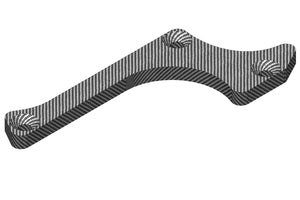 COR00180-233 Team Suspension Arm Stiffener - A, Lower Front Left - Graphite 3mm, Dementor, Kronos, Shogun