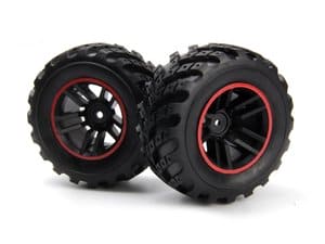 BZN540326 Spryte Wheels/Tires Assembled (Black/Red)