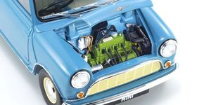 KYO08964BL 1/18 Scale Morris Mini Minor Clipper Blue Model Diecast Car