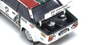 KYO08376G 1/18 Scale Fiat 131 Abarth 1978 Monte Carlo #2 Model Diecast Car