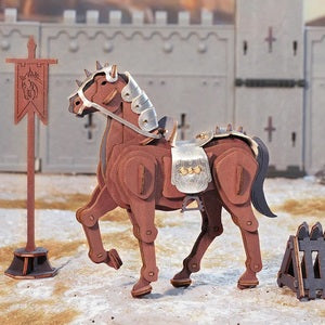 ROETWA01 Rowood Warrior-Horse 3D Wooden Puzzle