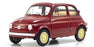 KYO08966R 1/18 Fiat Nuova 500 Diecast Model, Coral Red