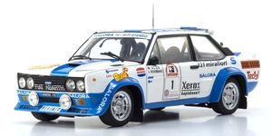 KYO08376H 1/18 Scale Fiat 131 Abarth 1980 1000 Lake #1 Model Diecast Car