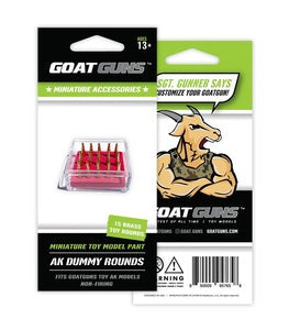 GOAAK-ROUNDS GoatGuns Dummy Brass Rounds for AK47 models. Non-firing (15)