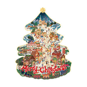 ROETA007 Rowood Christmas Town Wooden Jigsaw Puzzle
