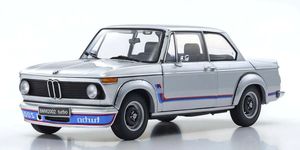 KYO08544S 1/18 Scale BMW 2002 Turbo Silver Model Diecast Car