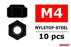 COR3101-40-6 Steel Nylstop Nut M4 - Black Coated - 10pcs